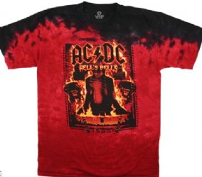 AC/DC Burning Bells Tie Dye T-Shirt