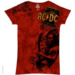 AC/DC Problem Child Cardinal Junior Girls Cut T-Shirt