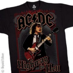 AC/DC Highway Poster Black T-Shirt
