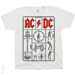 AC/DC Rock and Roll Models White T-Shirt